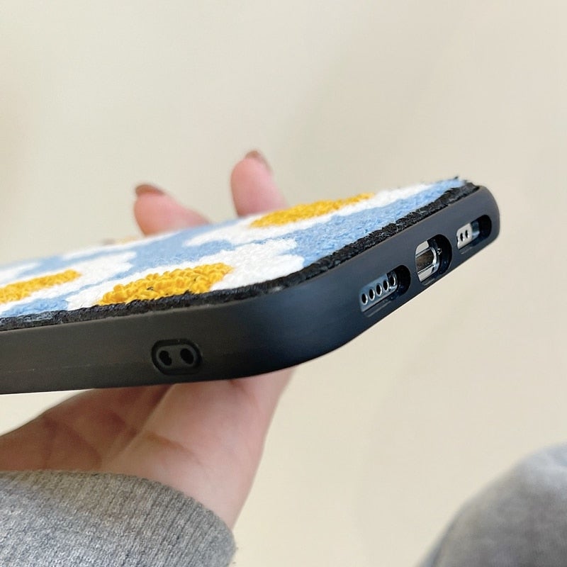 Embroidered Sunflower Case