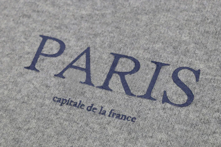 RT No. 4340 KNITTED PARIS LETTERED SWEATER