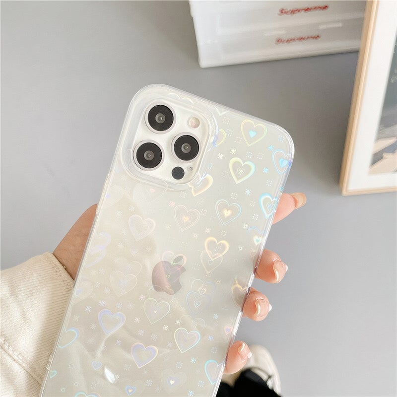 Holographic Hearts Case